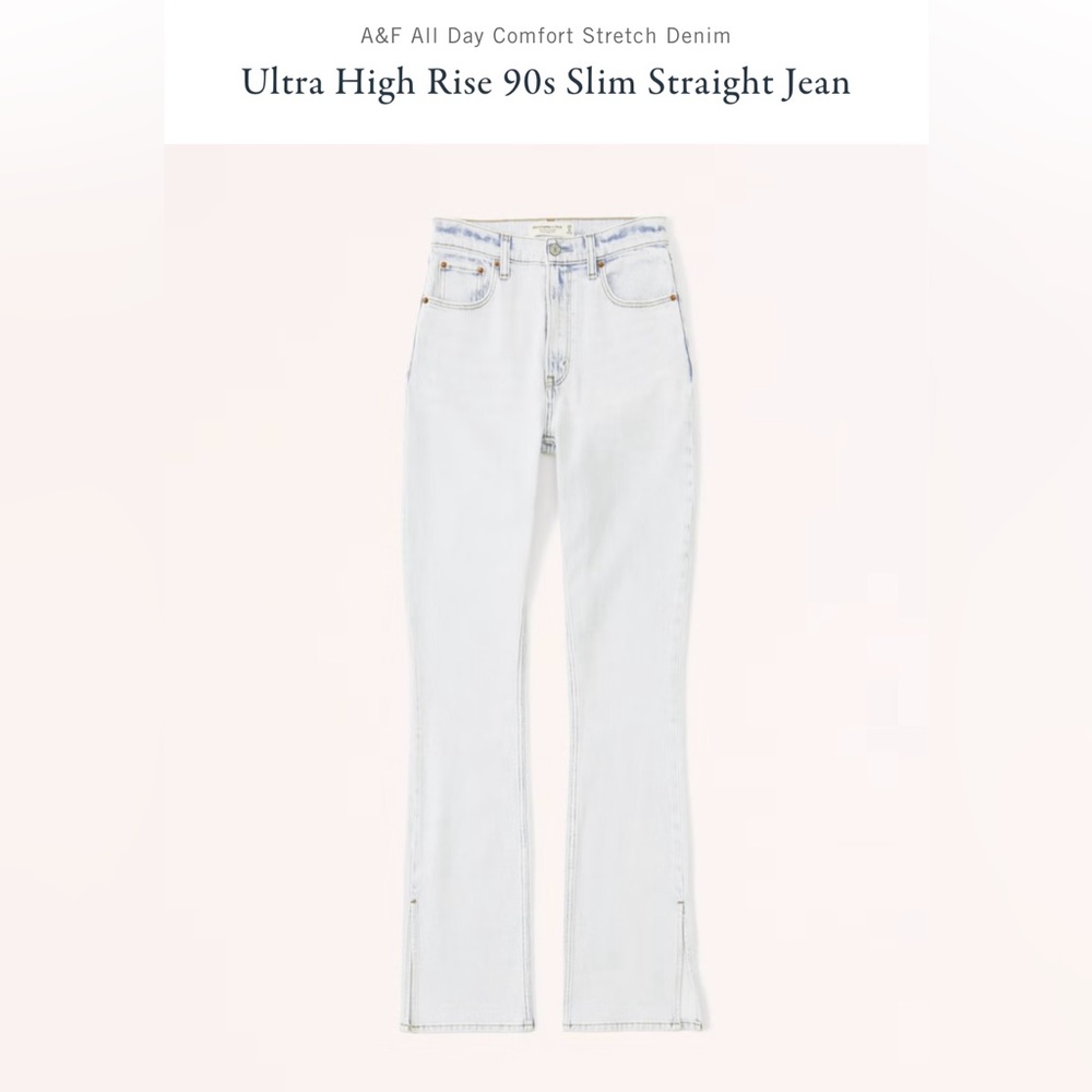 Abercrombie Ultra High Rise Slim Straight Size 33 NWT